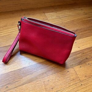 Brooks Brothers Leather Wristlet